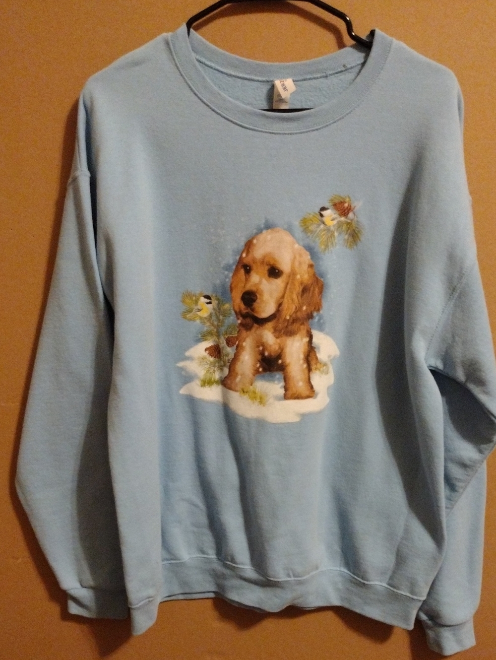 Jerzees Light Blue Puppy Graphic Dog Sweatshirt